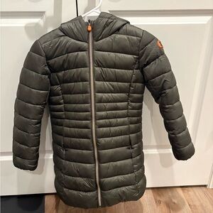 Kids Save the Duck Olive Puffer Jacket